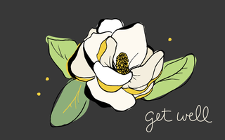 Cove get well gift card with magnolia